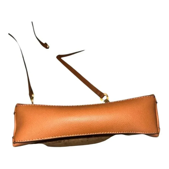 Anne Klein Tan Cork Triple Compartment Crossbody Purse - Picture 5 of 11